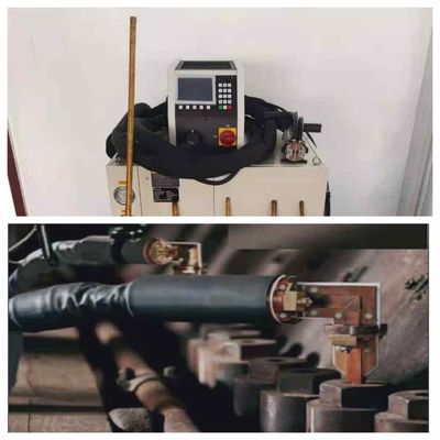 Máquina de calefacción por inducción portátil de 50KW con cable flexible coaxial de 15M y pantalla digital para calefacción por tornillo