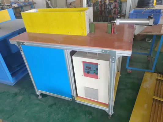 Buen precio horno de forja de inducción de la máquina de forja de la inducción 45KW 1-20Khz para la placa de barra de cobre amarillo en línea