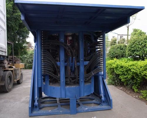 Buen precio Horno de fusión por inducción de oro 1T 1200A Calentador de inducción Acero de fusión en línea