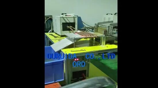 Buen precio China Fábrica de suministro directo IGBT alta frecuencia de inducción máquina de calentamiento de forja en caliente para martillar la barra de acero, varilla y barra de cobre (HF-40KW) en línea