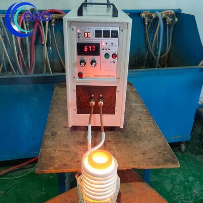 Buen precio Máquina de calentamiento por inducción pequeña IGBT de suministro de fábrica de China para fundir platino con Hf-15kw en línea